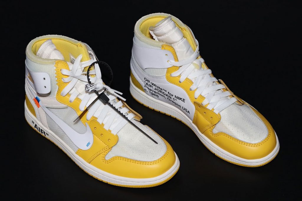 APERÇU DÉTAILLÉ : Off-White x Air Jordan 1 "Canary Yellow" ou REGARD APPROFONDI : Off-White x Air Jordan 1 "Canary Yellow"