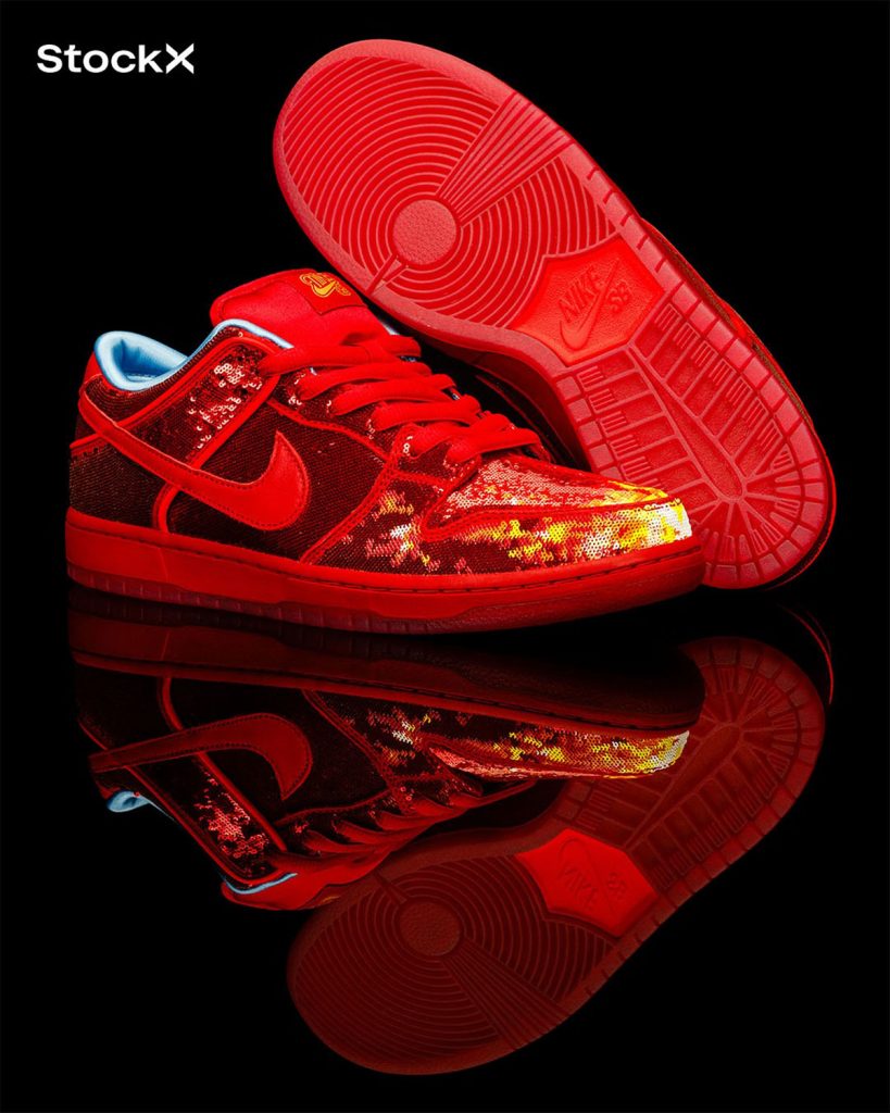 StockX révèle que la Nike SB Dunk Low "Red Slipper" est limitée à 85 exemplaires.