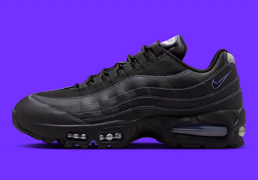 La Nike Air Max 95 "Big Bubble" adopte un coloris "Noir/Violet Persan" audacieux.